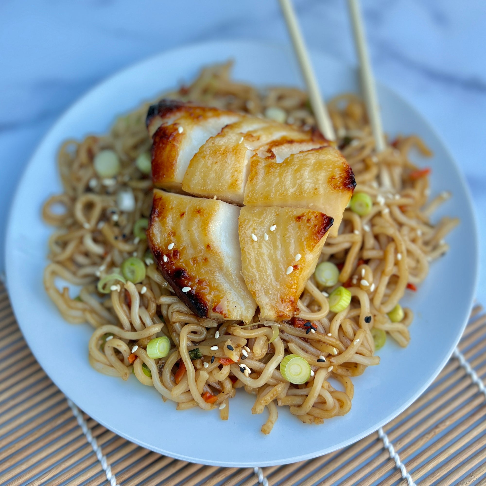 Miso Marinated Sablefish with Sesame Noodles