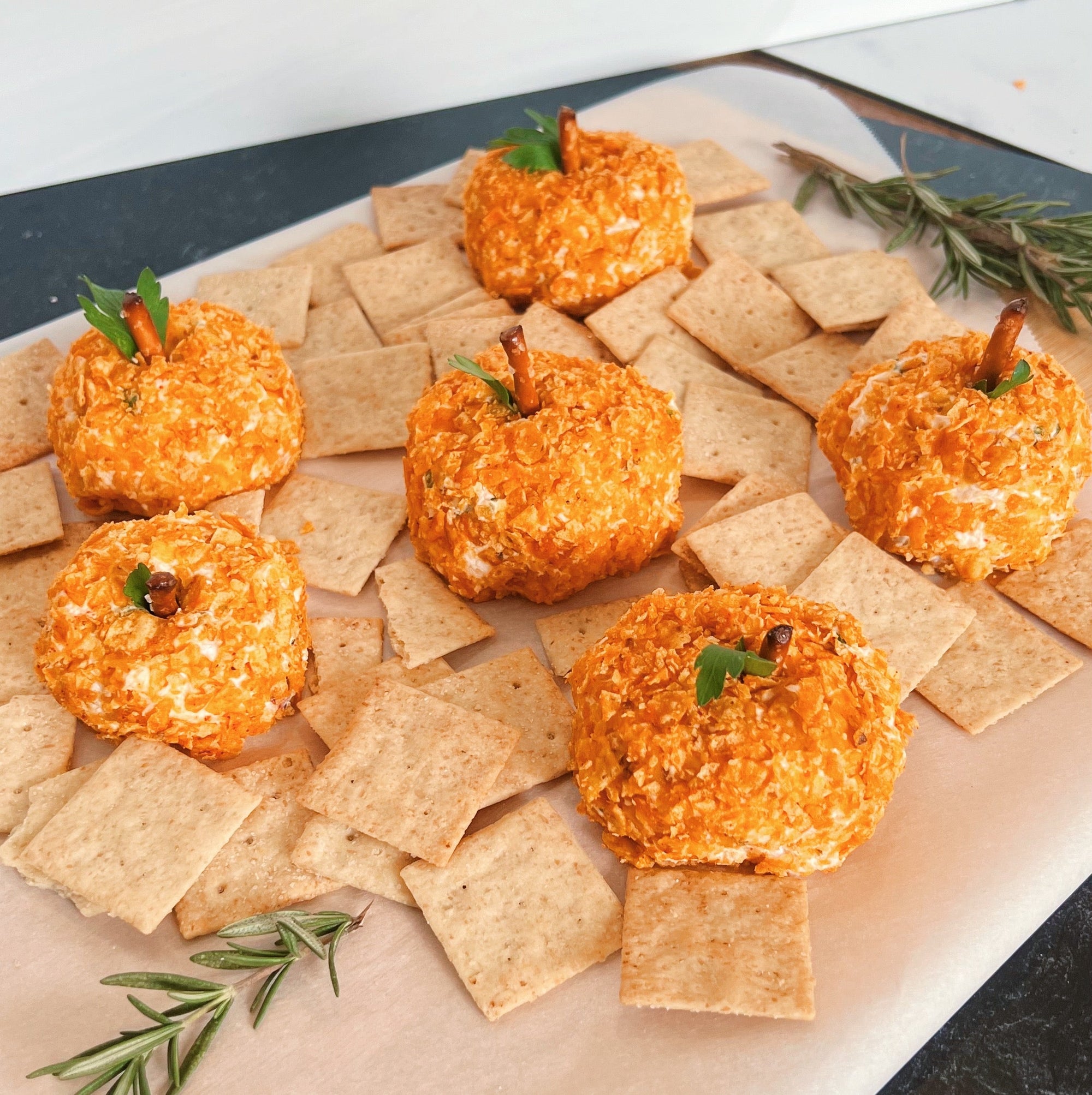 Mini Pumpkin Cheeseballs with Dungeness Crab Meat