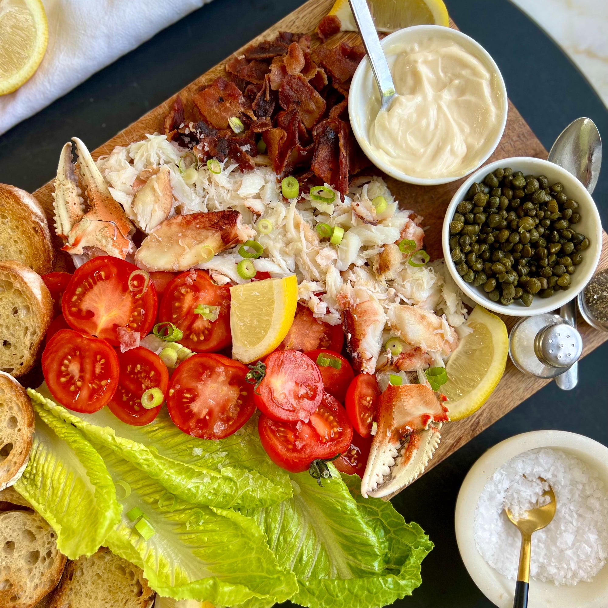 Dungeness Crab BLT Board