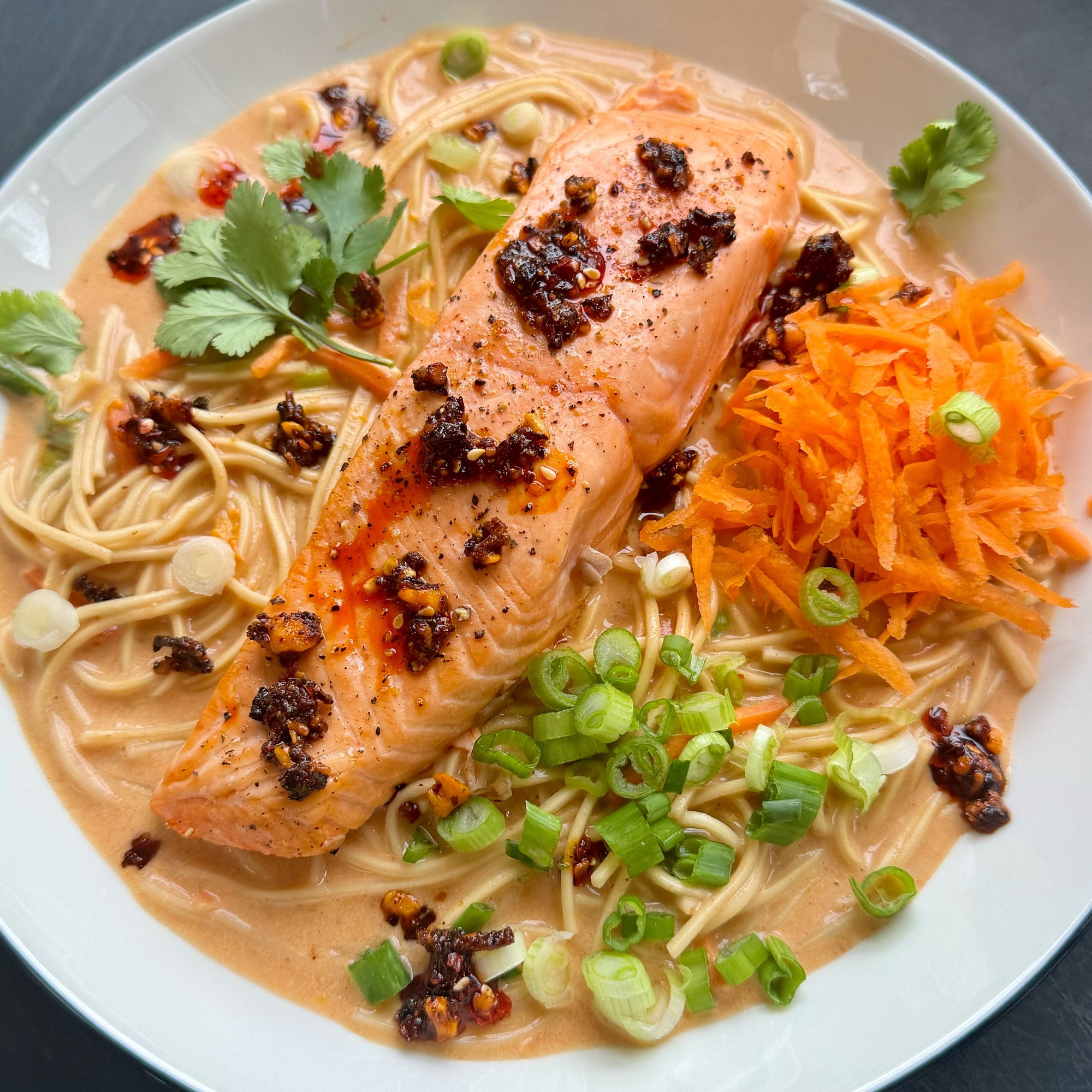 Salmon with Creamy Coconut Peanut Curry