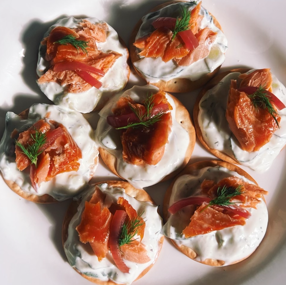 Smoked Salmon Appetizer with Tzatziki