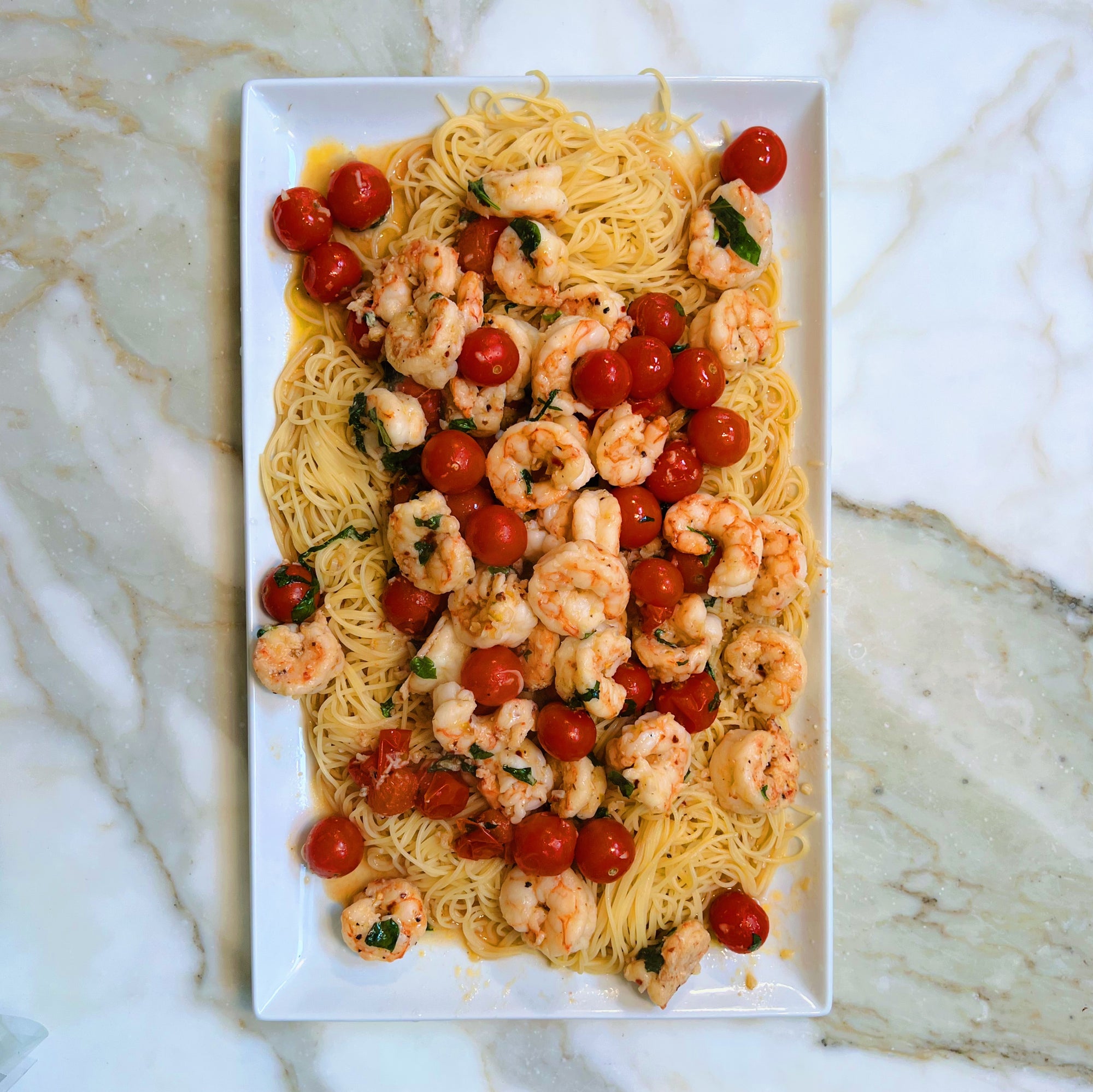 Sarah's Spicy Spot Prawn Pasta