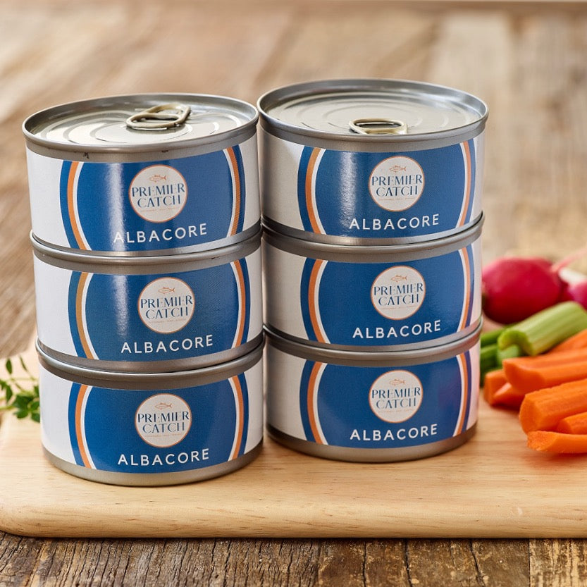 Wild Pacific Albacore Tuna, Premium Canned, Hook and Line Caught