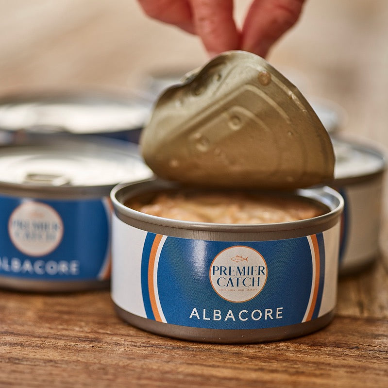 Wild Pacific Albacore Tuna, Premium Canned, Hook and Line Caught