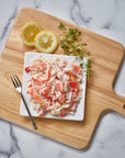 Bairdi snow crab meat served with fresh lemon