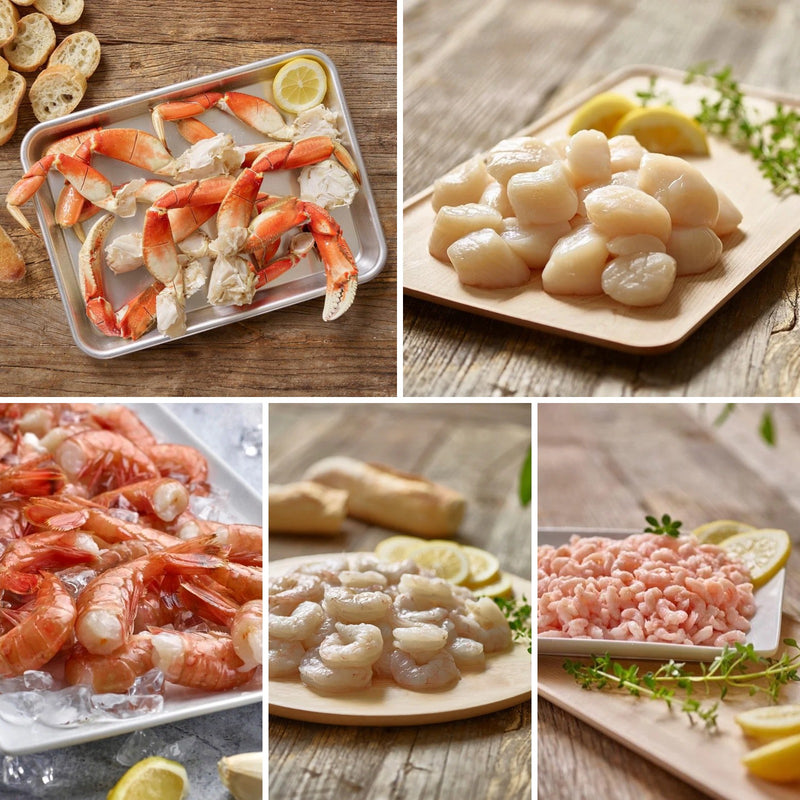 Wild Shellfish Sampler with Dungeness crab, spot prawns, scallops and shrimp