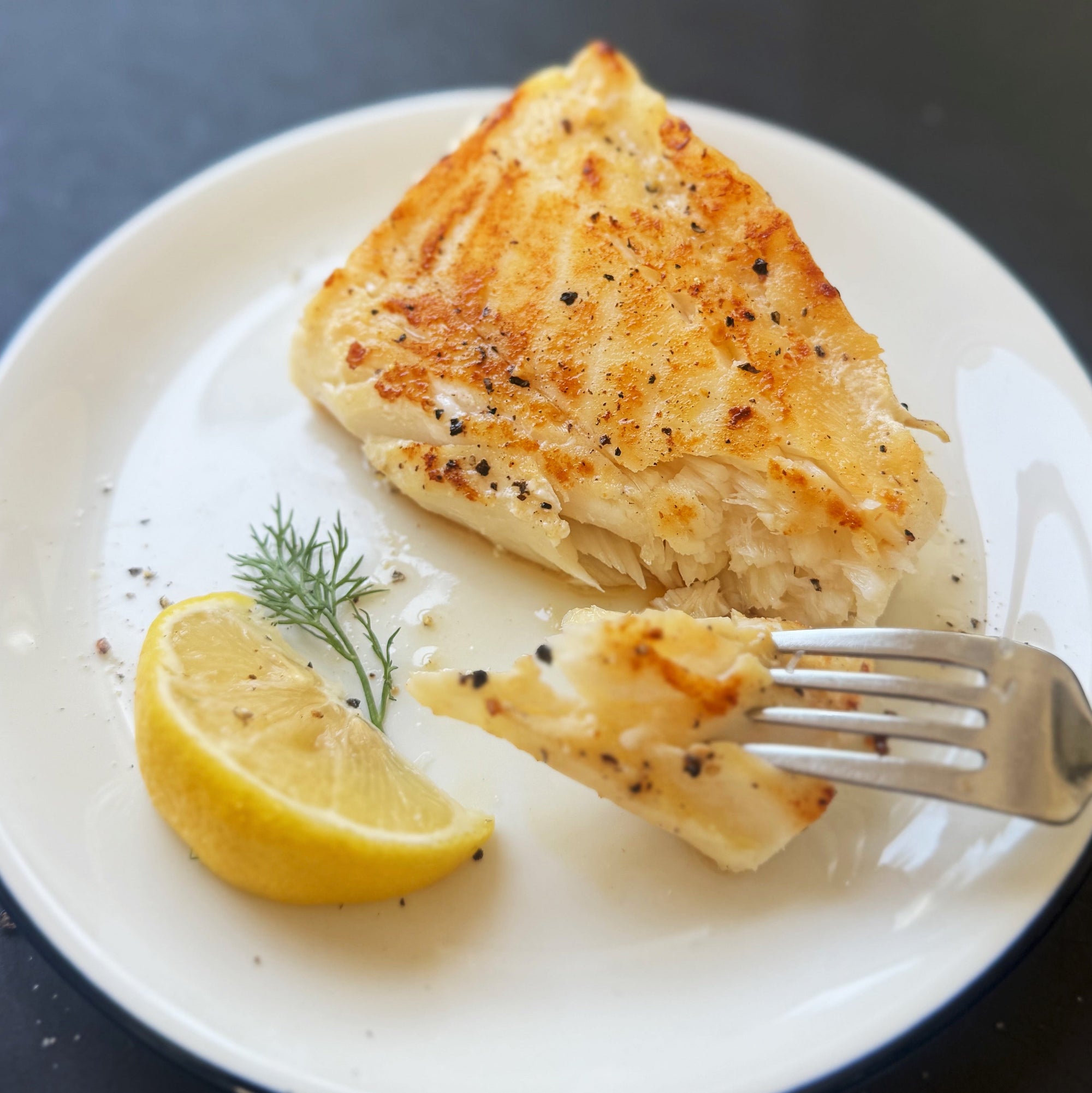 delicious piece of pan seared pacific cod