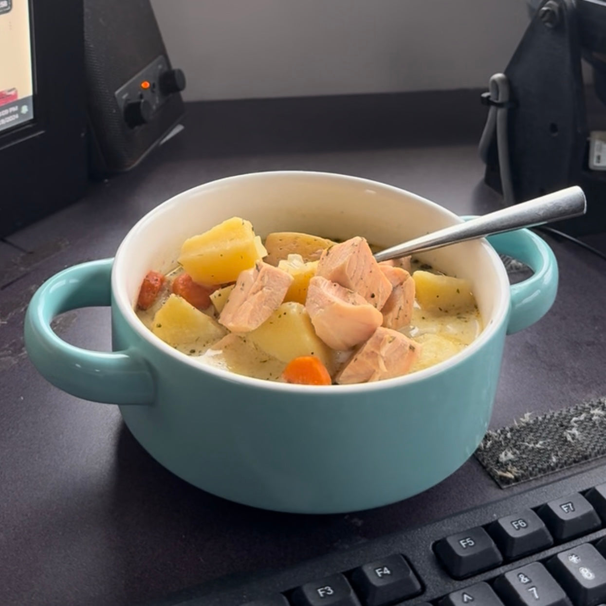 cup of salmon soup