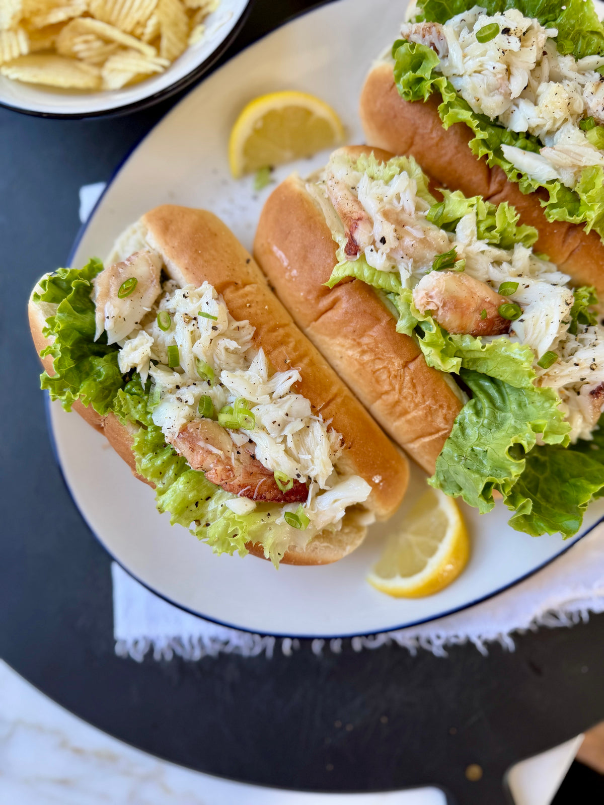 Dungeness Crab Rolls with Lemon Chive Butter