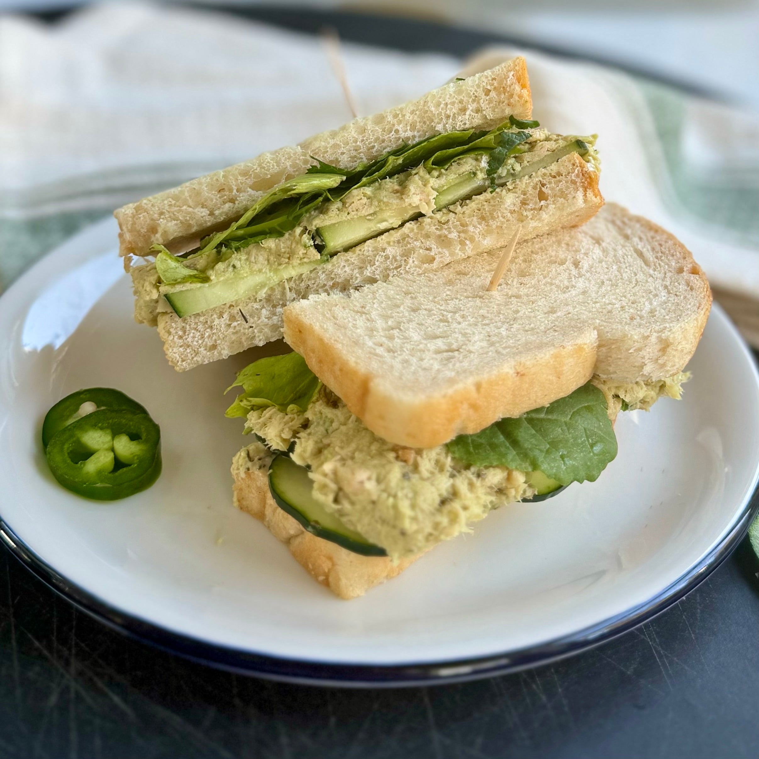 Light and fresh seafood sandwich, perfect for a Springtime lunch