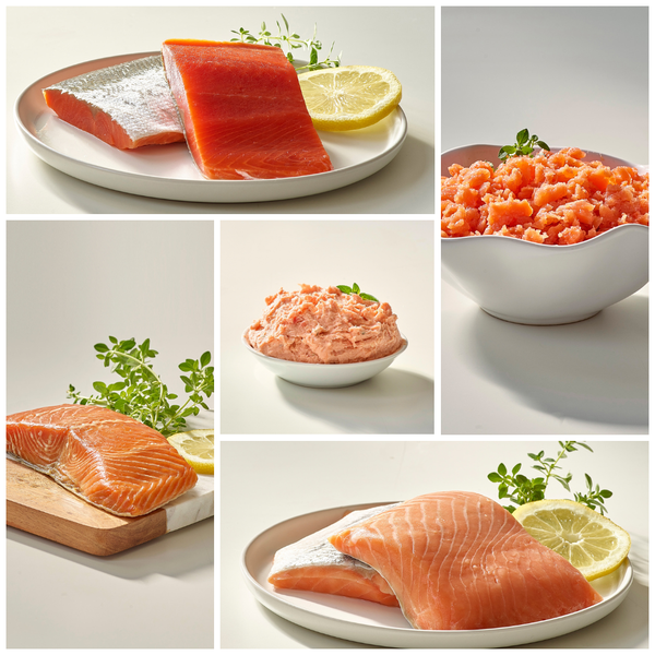 Wild Salmon Lovers Bundle, King & Sockeye Portions, Smoked & Coho