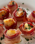 Alaska weathervane scallops wrapped in bacon