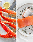 King of the Sea: Alaskan Red King Crab and Wild Alaskan King Salmon