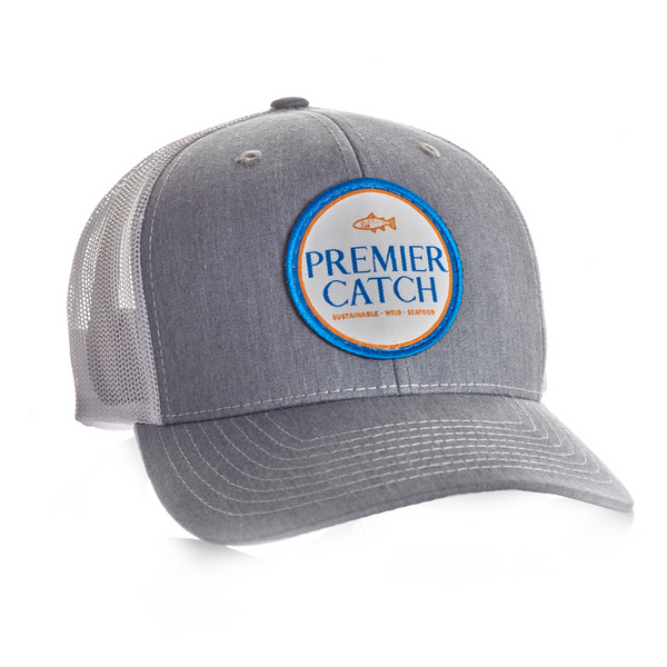Premier Catch: Wild-Caught/Sustainable Seafood. Trucker Hat.